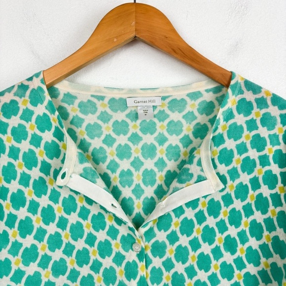 Garnet Hill 100% Merino Wool 3/4 Sleeve Sweater Sz M - Picture 3 of 6